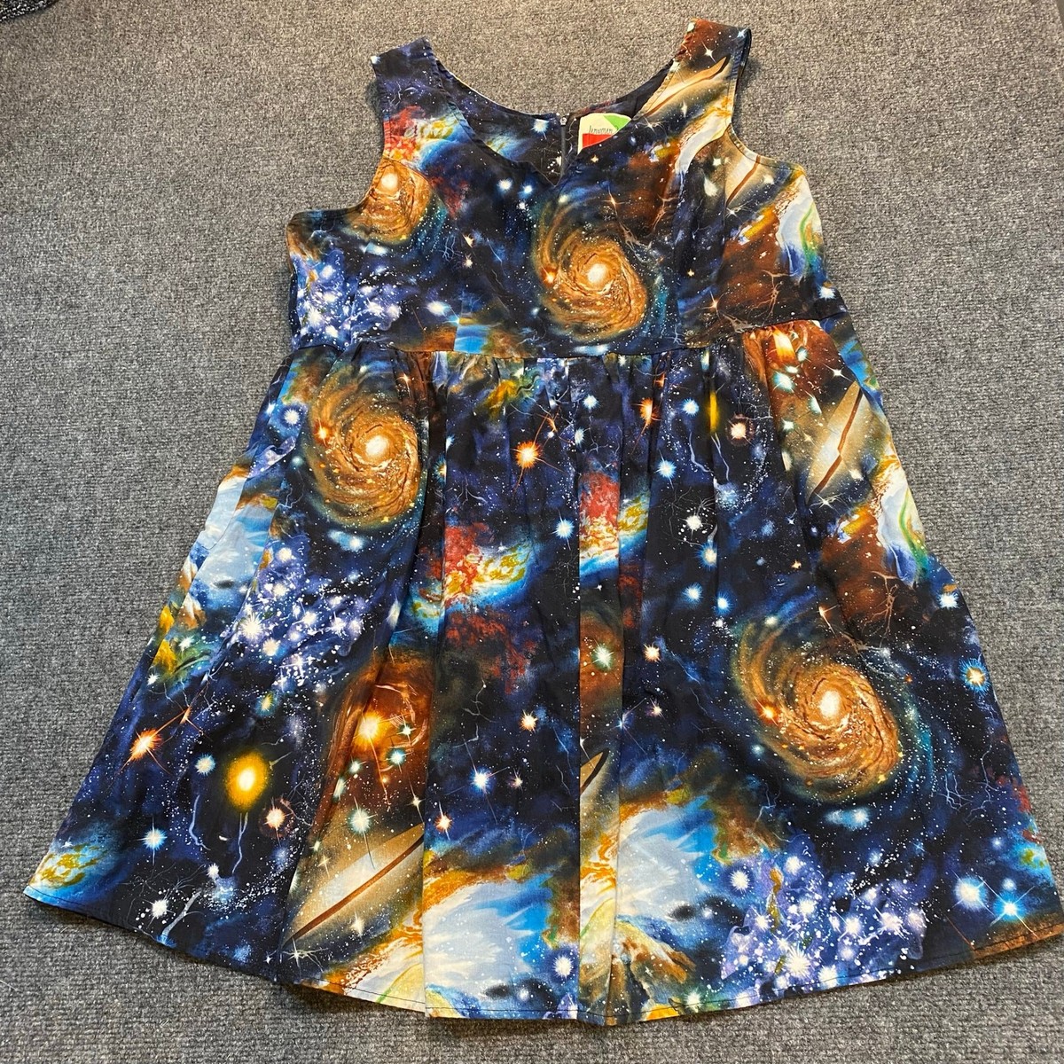 ModCloth Fervour Galaxy Space Dress Solar System Fit & Flare Pockets Retro 3X ModCloth Fervour Galaxy Space Dress Solar System Fit & Flare Pockets Retro 3X