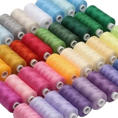 1 Set OF 10 Rolls Polyester 402 Sewing Thread For Manual and Mechanical Use, 400
