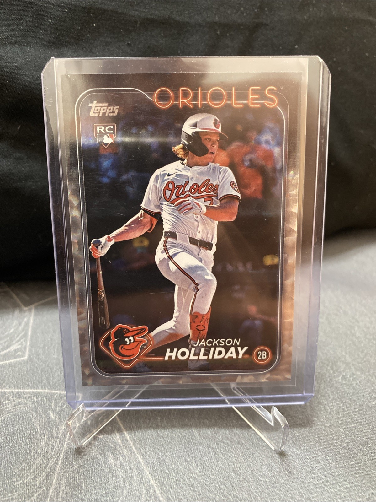 2024 Topps Update Series - Jackson Holliday #US50 Silver Crackle Foilboard (RC)