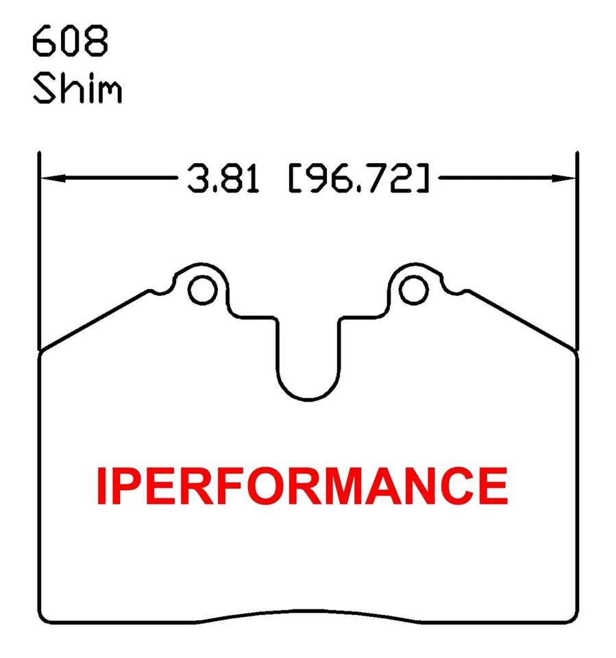Juego de protector térmico de cuña de pastillas de freno de titanio para Ferrari 348 GTB, GTS, 1989-1995; Fr Foto 3 de 3