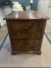 Real Wood Burr Oak filing cabinet – Solid Wood, Dark Finish, Quality Piece