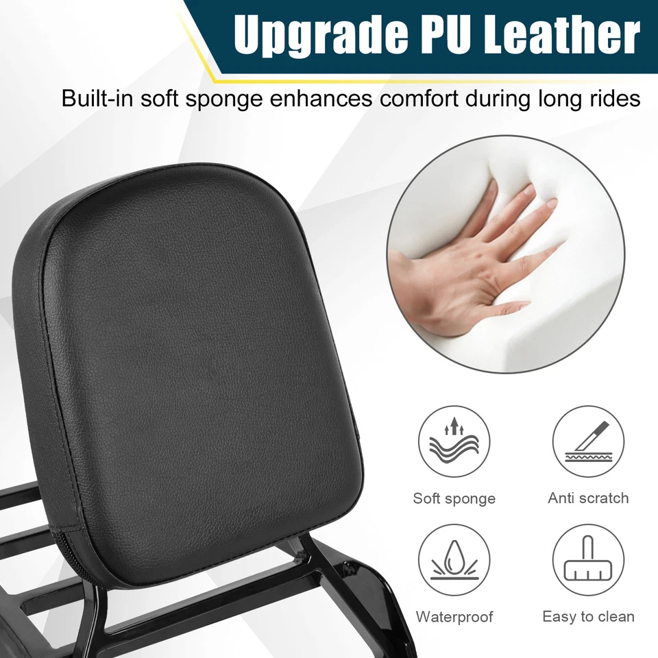 Backrest Sissy Bar w/ Luggage Rack for Kawasaki Vulcan 800 VN800 1996-2019 Foto 3 de 4