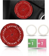 Anti-Scratch Rotary Ignition Cover  Push Start Stop Butt Color: Classic - Red