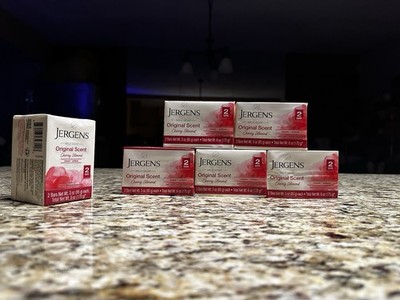 6x Lot Jergens Cherry Almond Soap 12 Bars Total New Sealed