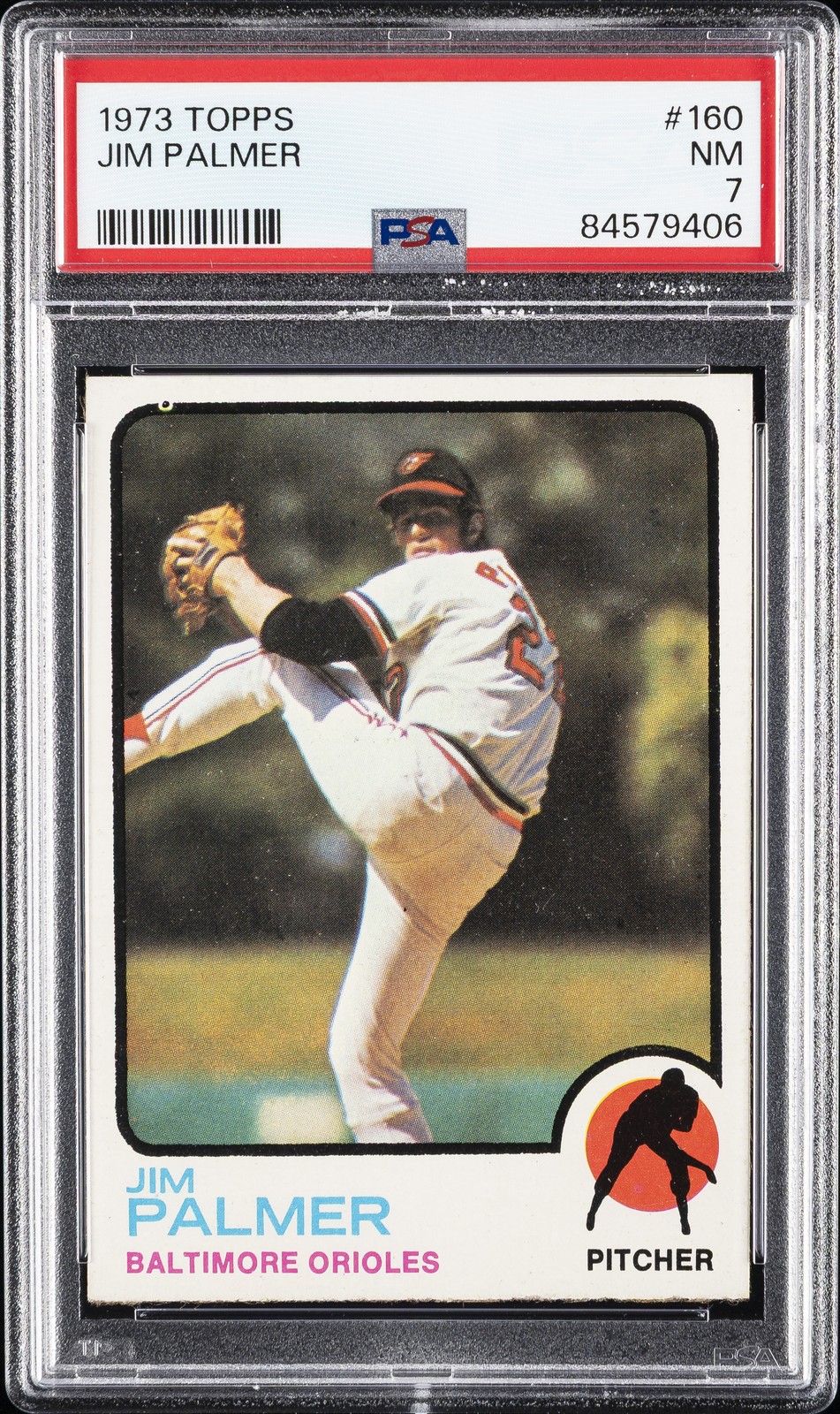 1973 TOPPS #160 JIM PALMER PSA 7