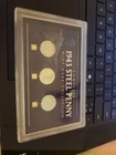 Complete 1943 Steel Penny Mint Mark Collection P D & S Mint Case COA