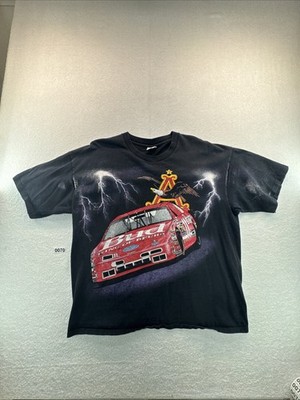 Vtg Bill Elliot Nascar Winston Budweiser Thunder Lightning Racing  Sz XL Bin6