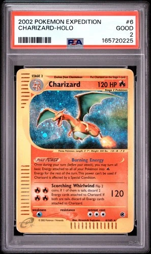 2002 Pokemon Expedition 6 Charizard Holo PSA 2 165720225