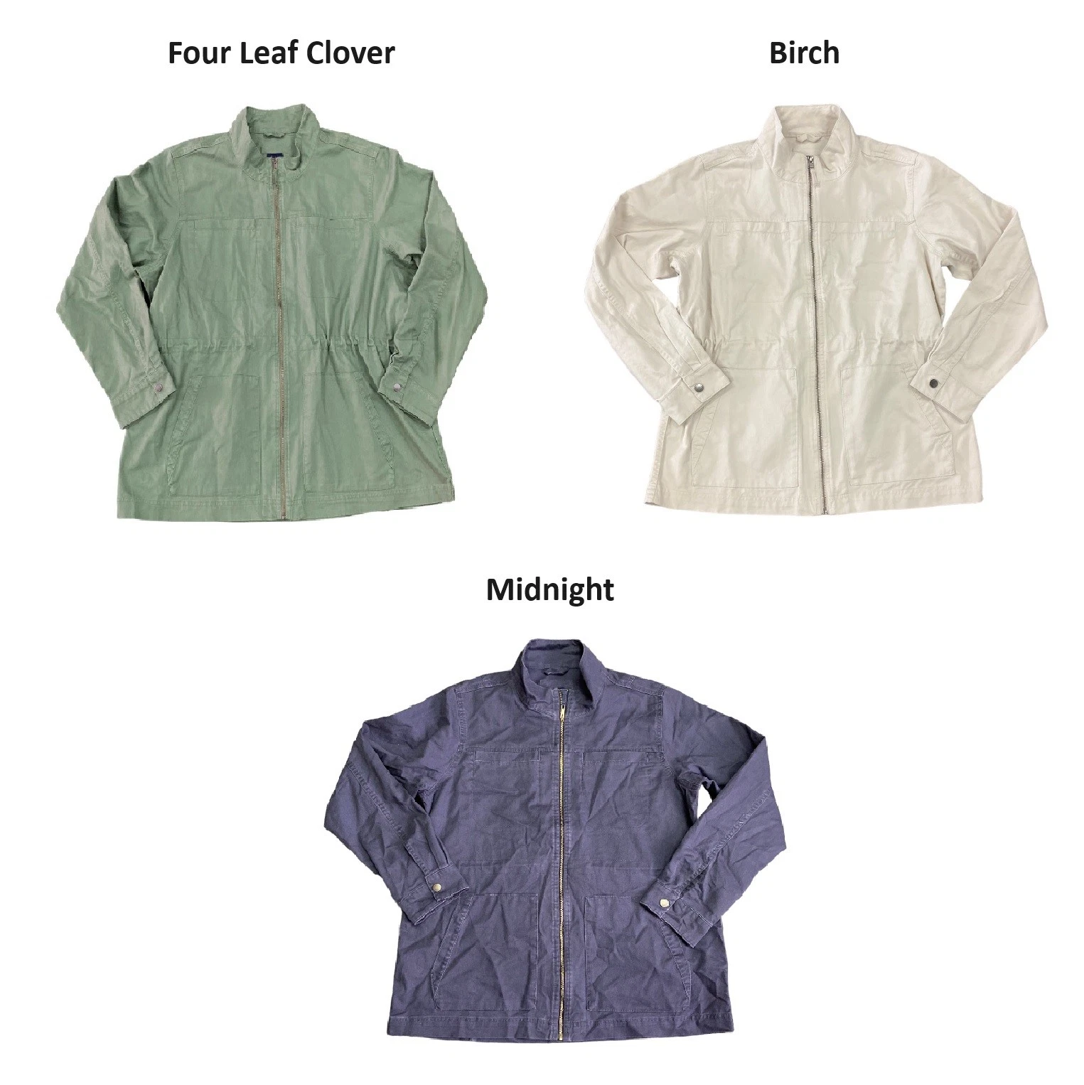 GAP Women's Full Zip Adjustable Drawcord Waist Utility Field Jacket