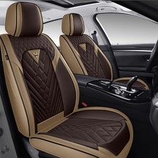Seat Covers for Mazda CX-3 2016-2021 Waterproof Leather Front Brown Beige