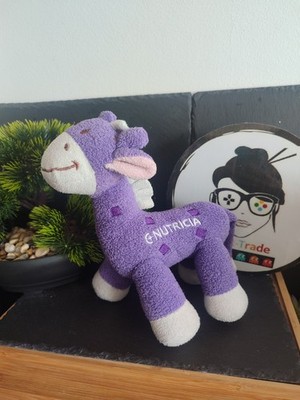Nutricia Purple Purple Purple Grey White 20cm Square Giraffe Horse Pony Plush 