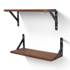 Uten 2PC Wall Mounted Floating Shelves For Bedroom Kitchen-30kg Capacity,Wooden