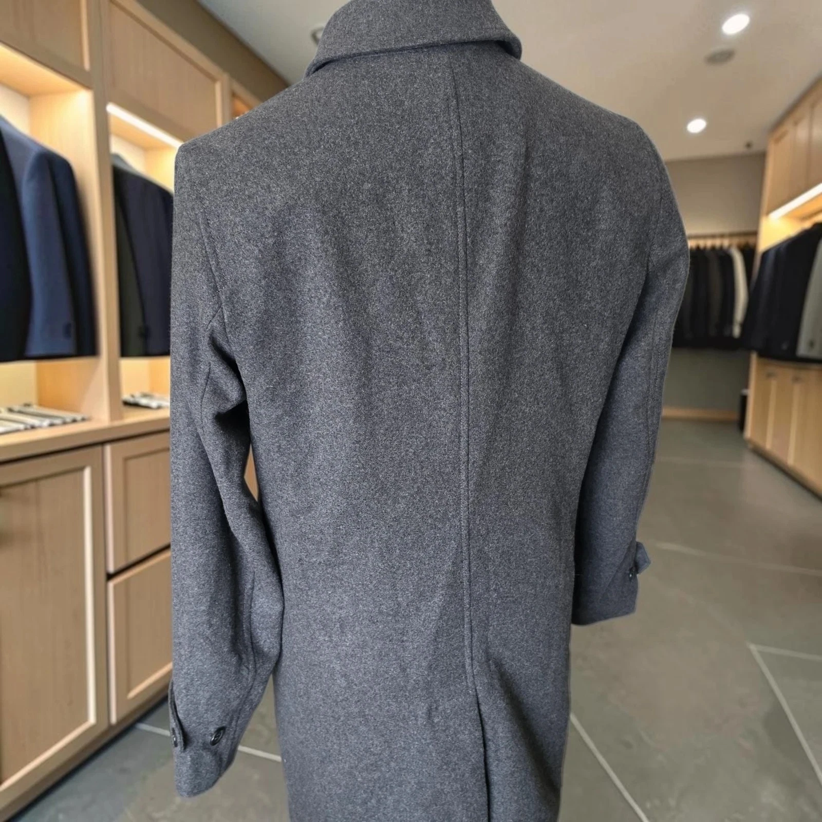 New Banana Republic Mario Bellucci Car Coat Overcoat Medium 38r Wool Blend image 17