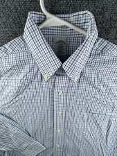 Brooks Brothers Cotton Long Sleeve Button Up Shirt 16 34 Slim Fit Non Iron Men