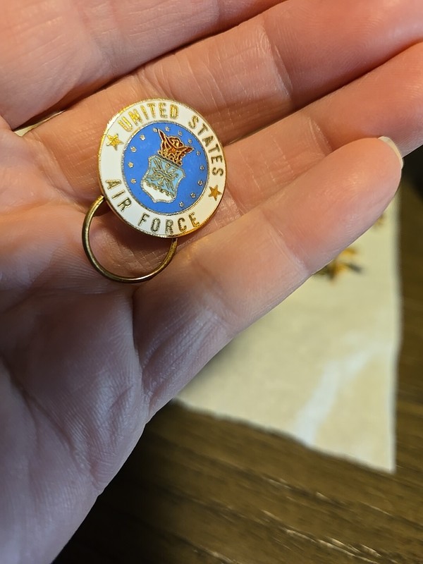 VINTAGE Lapel Pin United States Air Force Emblem Enamel 7/8"