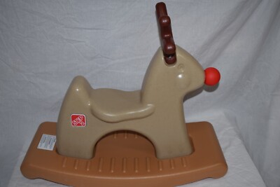 Vintage Step2 Step 2 Two Rocking Rudolph Reindeer Horse Ride On Rocker VGUC USA