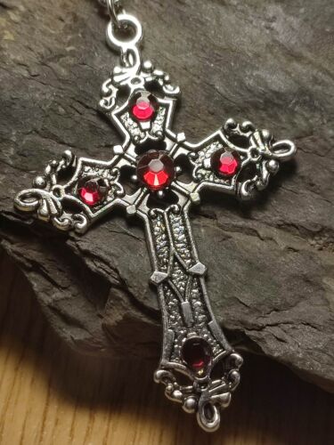 Collier chrétiens croix de Jésus crucifix religion en argent foi dieu pendentif - Photo 1/11