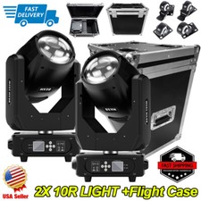 2Pcs 280W 10R Beam Moving Head Light w/Flightcase RGBW Gobo Spot Stage NEW