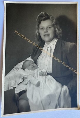 orig. Foto AK Baden-Baden Mutter Kind 1943