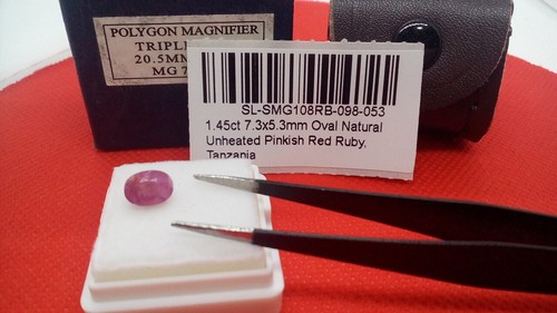 Rubí natural Oval rosado Tanzania 1.45 Cts - Imagen 2 de 9