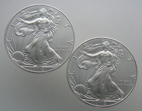 (2) 2013 - 1 oz. American Silver Eagle $1 Coins