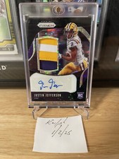 2020 Panini Prism Chronicles Draft Pick Justin Jefferson RPA /7!!!