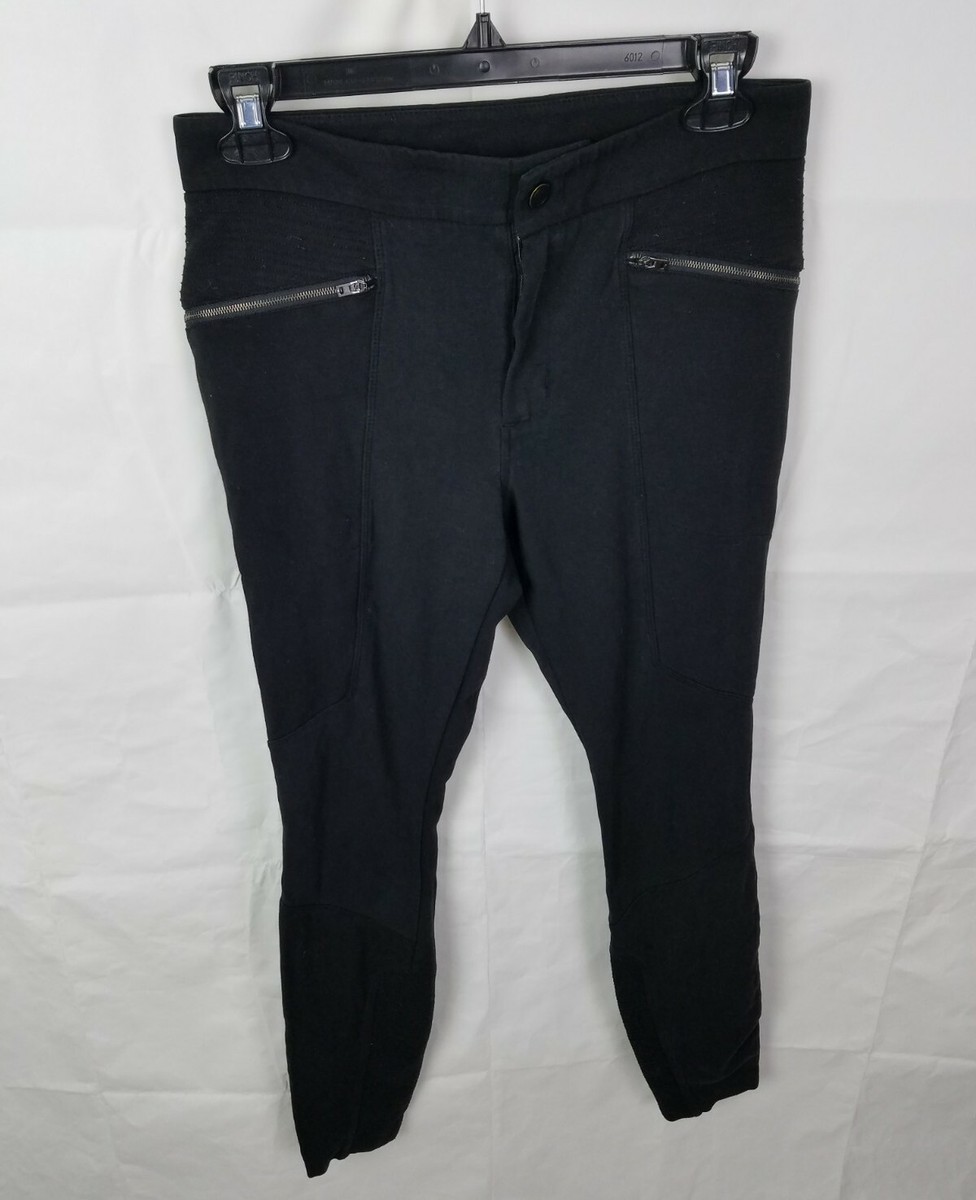 Athleta Pants Women's Black Ponte Moto Skinny Slim Leg - Main Image