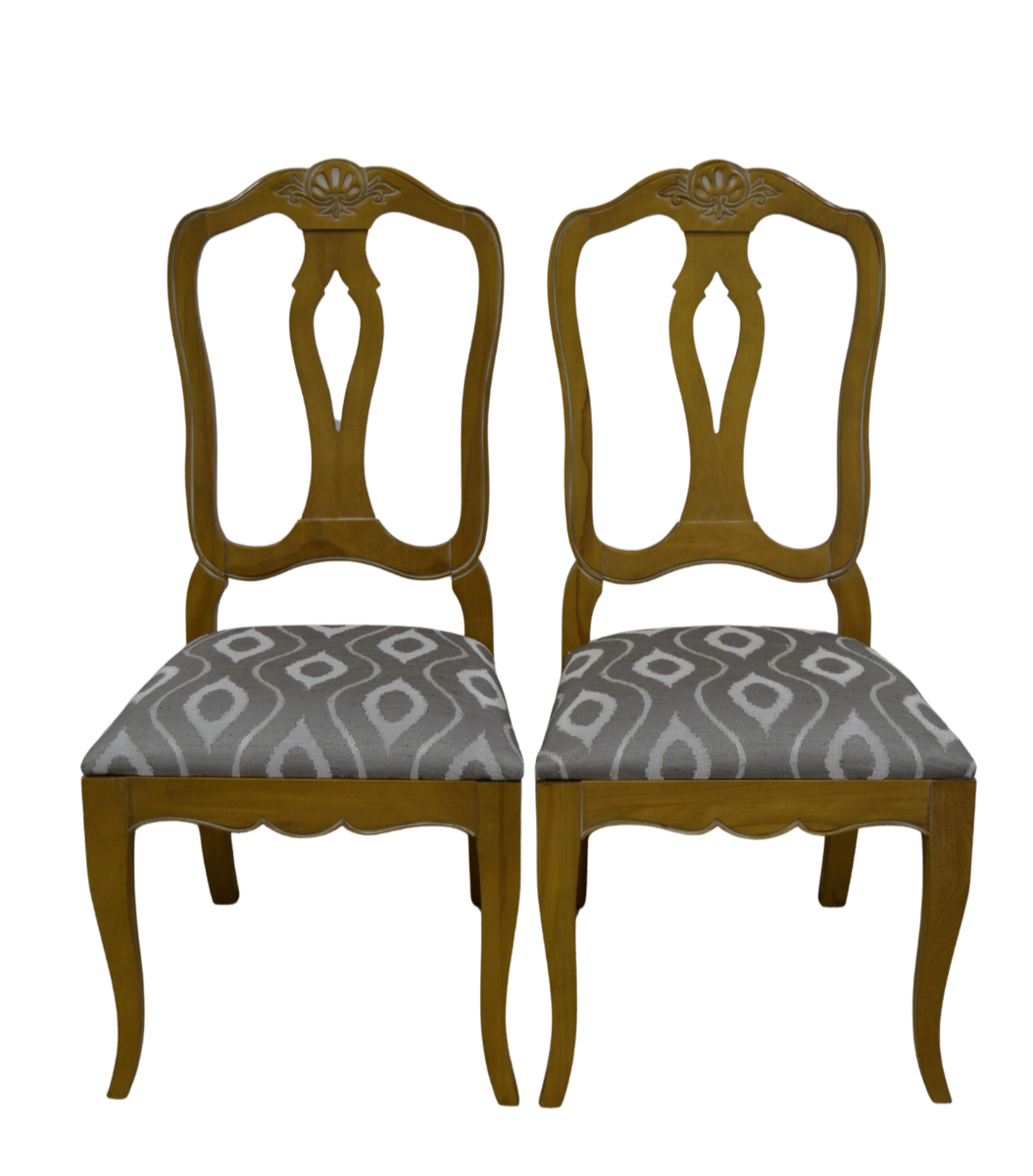 Ethan Allen Country French Dining Chairs Splatback #26-6202 #246