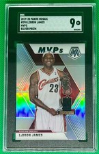 2019-20 Panini Mosaic LeBron James MVPs Silver Prizm SGC 9 Mint #298