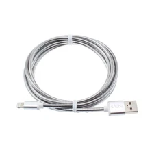 For iPhone 5 6S 7 8 Plus 6ft Metal USB Cable Charger Cord Power Wire Long Sync