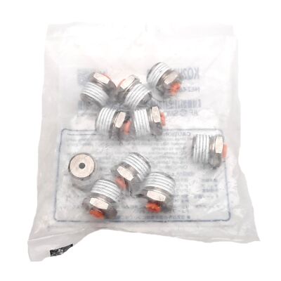 Lot of 10 SMC KQ2H01-35NS Pneumatic Fitting, ø1/8in One-Touch, 1/4in NPT Male