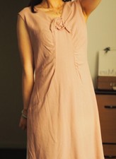 PRETTYGIRL MARCHONESS 1940-1950 evening dress estacel rayon fabric rose neckline