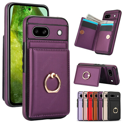 For Google Pixel 9 Pro XL 8A 8 Pro 6A Leather Wallet Card Holder Flip Case Cover