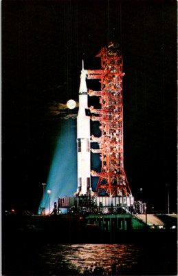 Vintage Postcard Kennedy Space Center Florida Apollo 17 Launch Pad Moon
