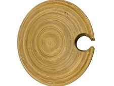 Wooden Charcuterie Plates With Cutout For Stemmed Drink Ware Lot Of (4)