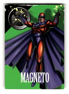 1996 Fleer Marvel Vision Embossed Trading Card Magneto #43
