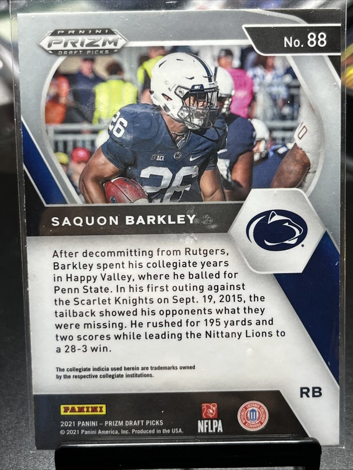 2021 Panini Prizm Draft Picks Football #88 Saquon Barkley - Image 2 of 2