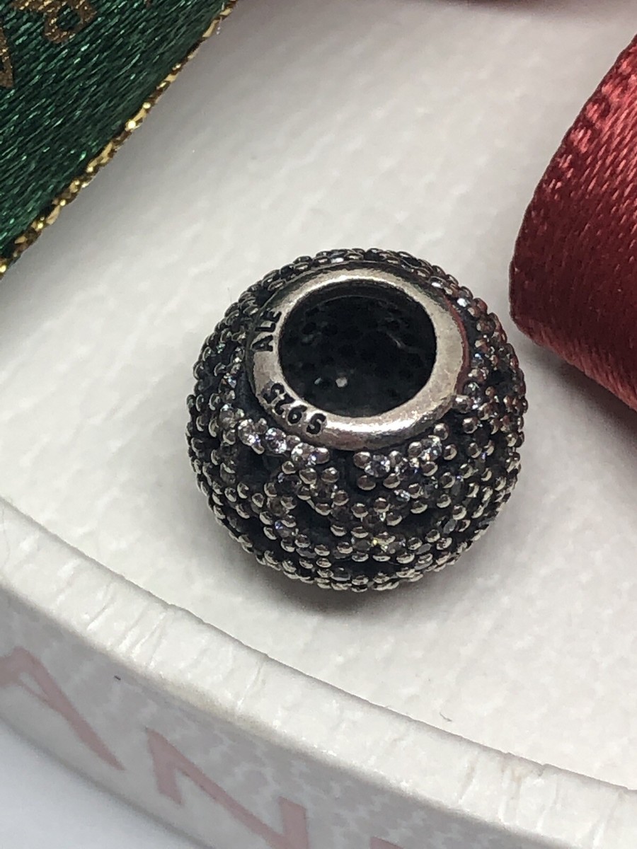 Pandora Shimmering Lace Clear CZ Charm 791284 Authentic Ale 925