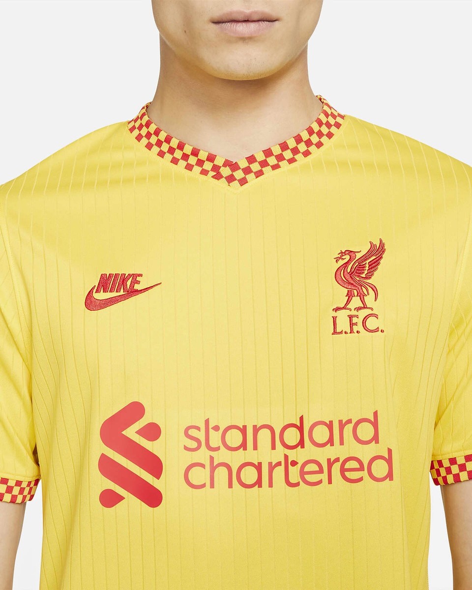 Nike Liverpool ジャージXXL グレー/イエロー Nike Shirt Mens Large Yellow V-Neck Soccer Jersey Liverpool