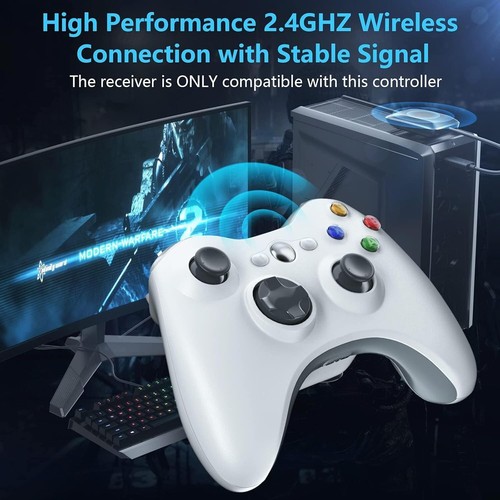 Controlador inalámbrico asequible de 2,4 GHz para Xbox 360 y PC - Precisión mejorada - Imagen 6 de 8