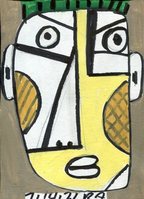 acrylic figure study 12inx9in - by ronald allen  2022 / f508