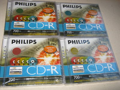 4x PHILIPS CD-R Recordable Compact Disc, 80 min 700 MB -  NEU!