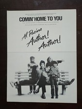 Comin' Home To You from Author! Author! 1982 Sheet Music AL Pacino Film