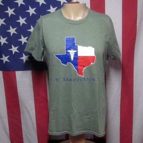 FORT SAM HOUSTON med T shirt Texas caduceus tee US Army post San Antonio - Picture 1 of 1