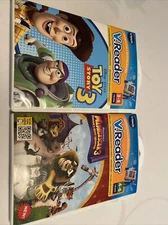 Lot of 2 Vtech VReader Interactive e-Books: Madagascar 3 & Toy Story 3