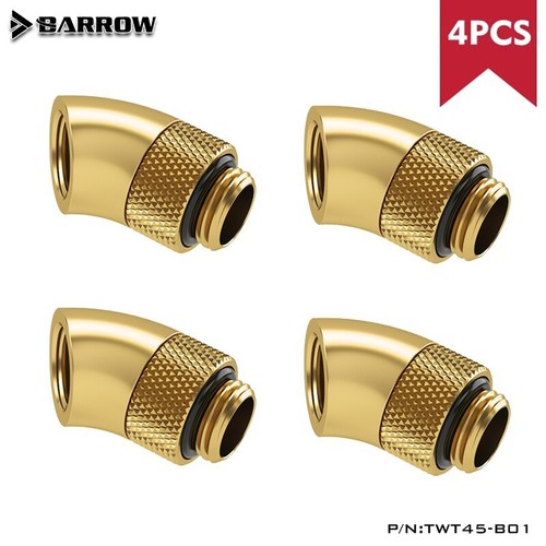 Barrow 4pcs/Lot 45 Degree Rotary Elbow Fitting G1/4" Rotatable Adapter TWT45-B01 - Picture 11 of 11