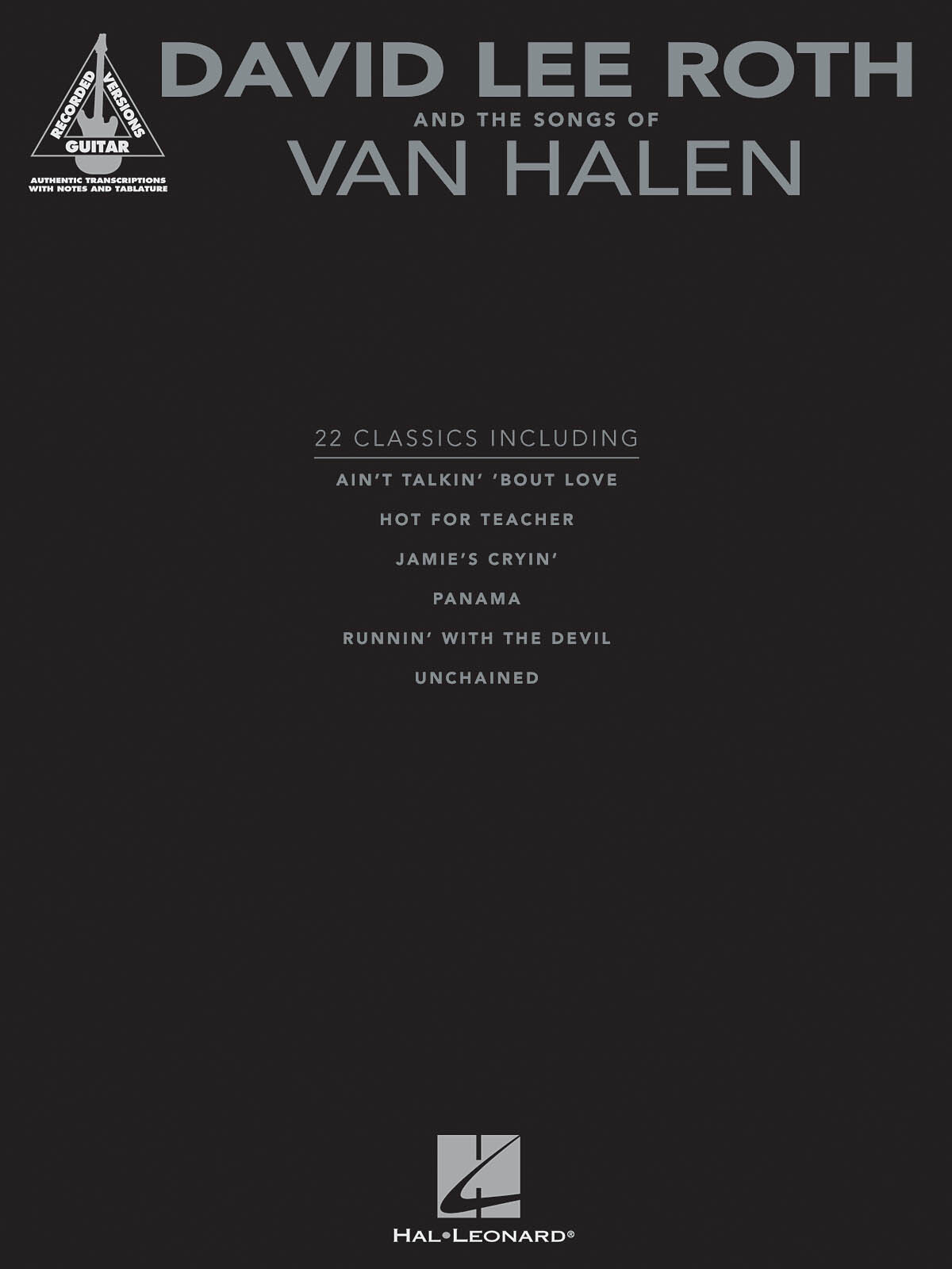 David Lee Roth Songs of Van Halen for Guitar Tab Sheet Music Chords Lyrics Book