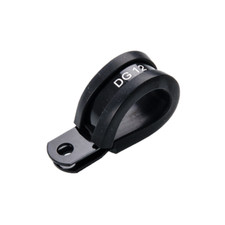 Arlows Aluminium Schlauchhalter &Oslash; 45mm ( Schwarz, gummiert )