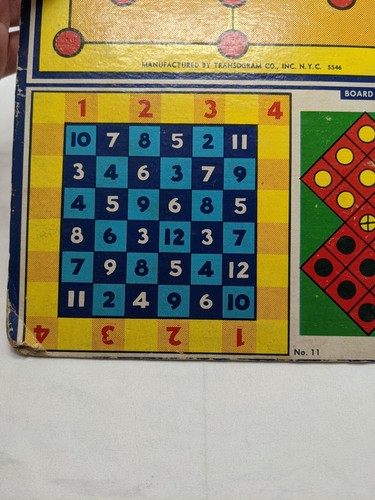 Vintage Transogram Checker Board 12" X 10 1/2" Plus Other Games - Picture 6 of 9
