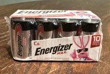 Energizer MAX C Batteries (8 Pack) C Cell Alkaline Long-Lasting Power